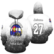 Load image into Gallery viewer, Steel City Sting Mama LasNname/FirstName/NickName/Number san All Over Print Hoodie for Women (USA Size) (Model H13)