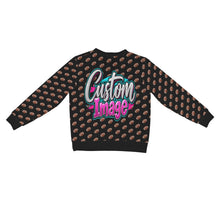 Load image into Gallery viewer, Ribbed Cardigan Leopard NUMBER FOOTBALL Custom Big Back Women's Ribbed Cardigan (Model H73)