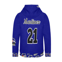 Load image into Gallery viewer, Steel City Sting Fastpitch navy code Women's Long Sleeve Fleece Hoodie (Model H55)