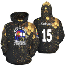 Load image into Gallery viewer, Steel City Sting Name Number Red smoke All Over Print Hoodie for Women (USA Size) (Model H13)