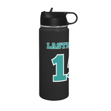 Load image into Gallery viewer, LW Waterbottle BLACK Insulated Water Bottle with Straw Lid (18 oz)