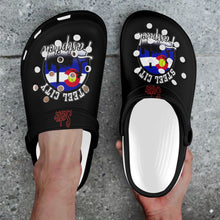 Load image into Gallery viewer, SC C black Custom Print Foam Clogs for Adults