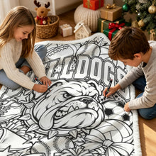 Load image into Gallery viewer, Bulldogs Coloring Doodle Blanket 100×150cm (24-Color Markers)