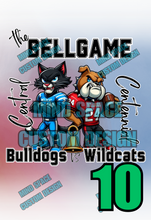 Load image into Gallery viewer, Bell Game High school Rival Shirts- Centennial Bulldogs and Central Wildcats