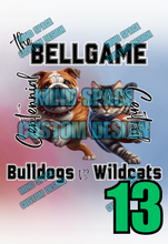 Load image into Gallery viewer, Bell Game High school Rival Shirts- Centennial Bulldogs and Central Wildcats
