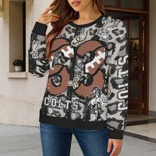 Load image into Gallery viewer, Junk Colts Women's Crew Neck Sweater (Model H75)
