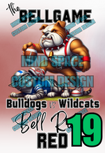 Load image into Gallery viewer, Bell Game High school Rival Shirts- Centennial Bulldogs and Central Wildcats