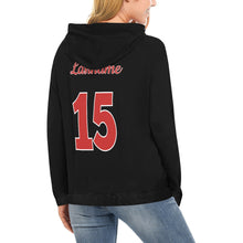 Load image into Gallery viewer, Steel City Name Number All Over Print Hoodie for Women (USA Size) (Model H13)