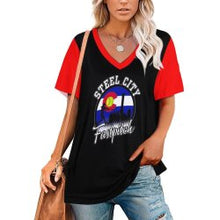Load image into Gallery viewer, Women Short-Sleeve V-Neck T-Shirt