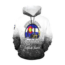 Load image into Gallery viewer, Steel City Sting Mama LasNname/FirstName/NickName/Number san All Over Print Hoodie for Women (USA Size) (Model H13)