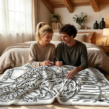 Load image into Gallery viewer, Cyclones Coloring Doodle Blanket 100×150cm (24-Color Markers)