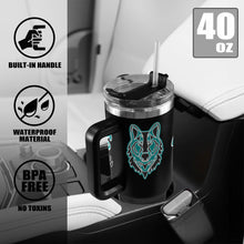 Load image into Gallery viewer, LW 40 OZ Black/black 40oz Tumbler with Black Handle