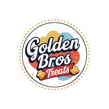 Load image into Gallery viewer, Golden Bros Treats Kiss-Cut Stickers | Fun Snack Branding Decor, Laptop Stickers, Party Favors, Gift Wrap, Creative Add-Ons