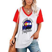 Load image into Gallery viewer, Women Short-Sleeve V-Neck T-Shirt