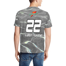 Load image into Gallery viewer, G Grey Men's All Over Print T-Shirt (Random Design Neck) (Model T63)