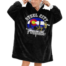Load image into Gallery viewer, Steel City Sting Sherpa Blanket Hoodie for Men