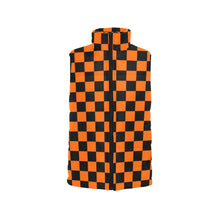 Load image into Gallery viewer, Checker Orange Women's Padded Vest Jacket (Model H44)