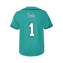 Load image into Gallery viewer, Lady Wolves Turquoise All Over Print Baseball Jersey for Women (Model T50)