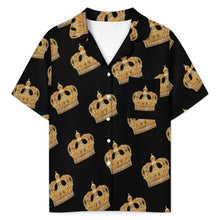 Load image into Gallery viewer, Crown Design Women's Ruffled Short-Sleeve Pajama Set