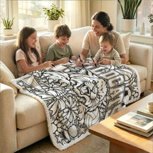 Load image into Gallery viewer, Wildcats Spirit Coloring Doodle Blanket 100×150cm (24-Color Markers)