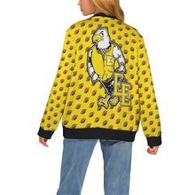 Load image into Gallery viewer, Ribbed Cardigan Leopard NUMBER FOOTBALL EE Big Back Women's Ribbed Cardigan (Model H73)