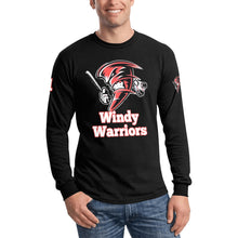 Load image into Gallery viewer, Windy Warriors Black Men's All Over Print Long Sleeve T-shirt (Model T51)