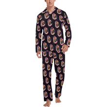 Load image into Gallery viewer, Custom Photo Men's V-Neck Long Pajama Set