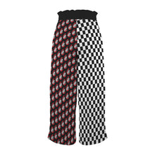Load image into Gallery viewer, School Spirit Pants Checker Mascot Bulldogs Elastic Waist Tether Pockets Wide Leg Pants