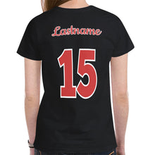 Load image into Gallery viewer, Steel City redLastname/Number New All Over Print T-shirt for Women (Model T45)