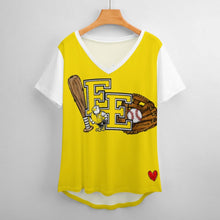 Load image into Gallery viewer, Women Short-Sleeve V-Neck T-Shirt