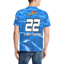 Load image into Gallery viewer, G Blue Men's All Over Print T-Shirt (Random Design Neck) (Model T63)