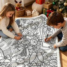 Load image into Gallery viewer, Wedding Coloring Doodle Blanket 100×150cm (24-Color Markers)