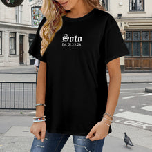 Load image into Gallery viewer, Est. Date Women's T-Shirt in USA Size (Front Printing) (Model T78)