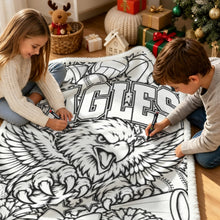 Load image into Gallery viewer, Eagles Coloring Doodle Blanket 100×150cm (24-Color Markers)