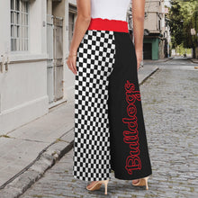 Load image into Gallery viewer, School Spirit Pants Bulldogs Half Elastic Waist Tether Pockets Wide Leg Pants