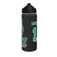 Load image into Gallery viewer, LW Waterbottle BLACK Insulated Water Bottle with Straw Lid (18 oz)