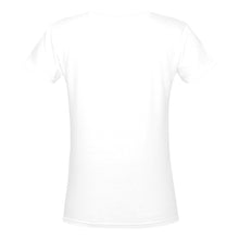 Load image into Gallery viewer, Steel City Sting White Softballs (1) Women's Deep V-neck T-shirt (Model T19)