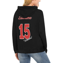 Load image into Gallery viewer, Steel City Mama NickName Name Number All Over Print Hoodie for Women (USA Size) (Model H13)