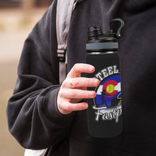 Load image into Gallery viewer, Steel City Sting Name n Number Waterbottle Duo Lid Insulated Water Bottle with Dual-Use Lid (18oz)