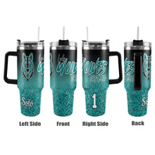 Load image into Gallery viewer, LW 40 oz Black handle 40oz Tumbler with Black Handle