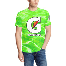 Load image into Gallery viewer, G Lime Green Men's All Over Print T-Shirt (Random Design Neck) (Model T63)