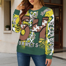 Load image into Gallery viewer, Junk Hornets Women's Crew Neck Sweater (Model H75)