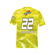 Load image into Gallery viewer, G Yellow Men's All Over Print T-Shirt (Random Design Neck) (Model T63)