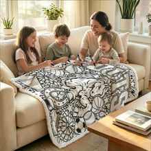 Load image into Gallery viewer, Colts Coloring Doodle Blanket 100×150cm (24-Color Markers)