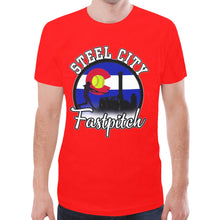 Load image into Gallery viewer, Steel City Red men New All Over Print T-shirt for Men (Model T45)