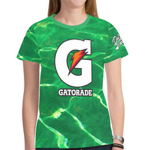 Load image into Gallery viewer, Green New All Over Print T-shirt for Women (Model T45)