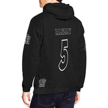 Load image into Gallery viewer, WF Sport Name/Number Black/black ALIZAY 5 2XL All Over Print Hoodie for Men (USA Size) (Model H13)