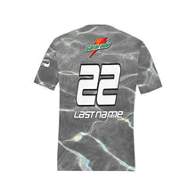 Load image into Gallery viewer, G Grey Men's All Over Print T-Shirt (Random Design Neck) (Model T63)