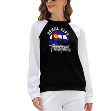 Load image into Gallery viewer, Women's Raglan Crewneck Sweatshirt Raglan round neck sweater