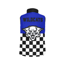 Load image into Gallery viewer, Checker Half Blue Women's Padded Vest Jacket (Model H44)